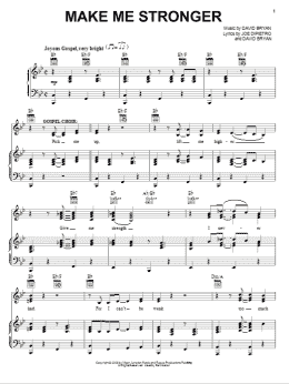 page one of Make Me Stronger (Piano, Vocal & Guitar Chords (Right-Hand Melody))
