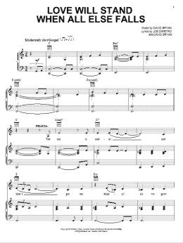 page one of Love Will Stand When All Else Falls (Piano, Vocal & Guitar Chords (Right-Hand Melody))
