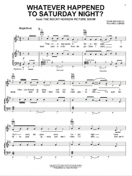 page one of Whatever Happened To Saturday Night? (Piano, Vocal & Guitar Chords (Right-Hand Melody))