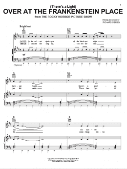 page one of (There's A Light) Over At The Frankenstein Place (Piano, Vocal & Guitar Chords (Right-Hand Melody))