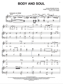 page one of Body And Soul (Piano & Vocal)