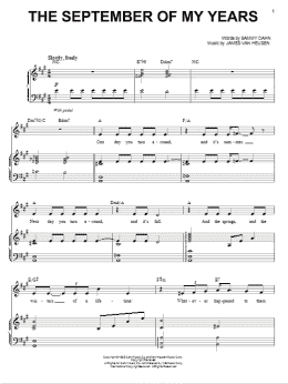 page one of The September Of My Years (Piano & Vocal)