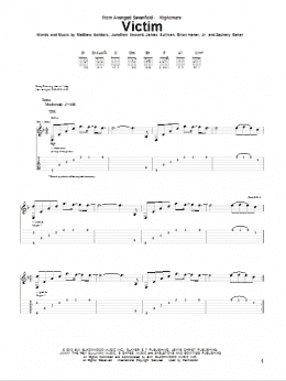 page one of Victim (Guitar Tab)