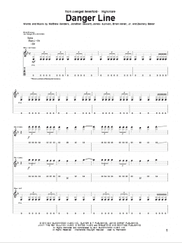 page one of Danger Line (Guitar Tab)