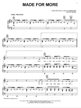 page one of Made For More (Piano, Vocal & Guitar Chords (Right-Hand Melody))