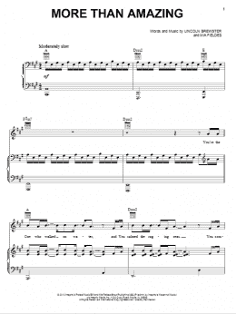 page one of More Than Amazing (Piano, Vocal & Guitar Chords (Right-Hand Melody))
