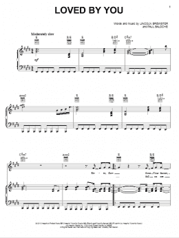 page one of Loved By You (Piano, Vocal & Guitar Chords (Right-Hand Melody))