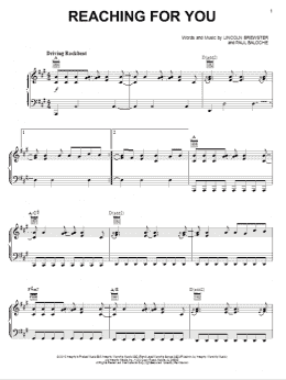 page one of Reaching For You (Piano, Vocal & Guitar Chords (Right-Hand Melody))