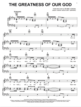 page one of The Greatness Of Our God (Piano, Vocal & Guitar Chords (Right-Hand Melody))