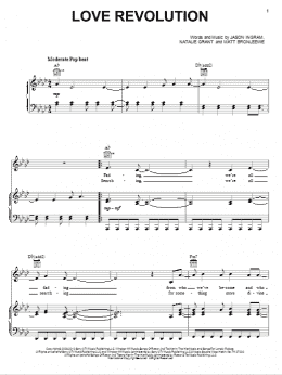 page one of Love Revolution (Piano, Vocal & Guitar Chords (Right-Hand Melody))