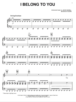 page one of I Belong To You (Piano, Vocal & Guitar Chords (Right-Hand Melody))