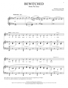 page one of Bewitched (Piano & Vocal)