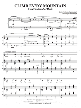 page one of Climb Ev'ry Mountain (Piano & Vocal)