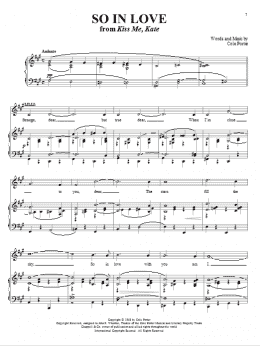 page one of So In Love (from Kiss Me, Kate) (Piano & Vocal)