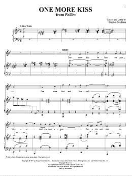 page one of One More Kiss (Piano & Vocal)