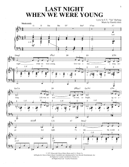 page one of Last Night When We Were Young (Piano & Vocal)