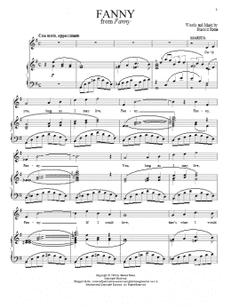 page one of Fanny (Piano & Vocal)