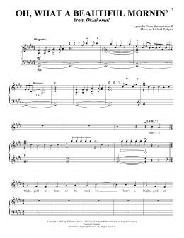 page one of Oh, What A Beautiful Mornin' (from Oklahoma!) (Piano & Vocal)