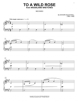 page one of To A Wild Rose (Piano Duet)