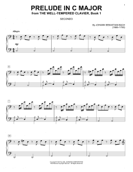 page one of Prelude In C Major (Piano Duet)