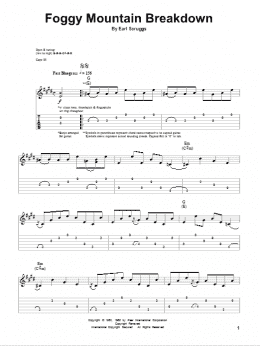 page one of Foggy Mountain Breakdown (Guitar Tab (Single Guitar))