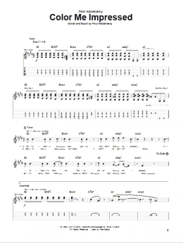 page one of Color Me Impressed (Guitar Tab)