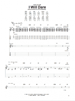 page one of I Will Dare (Guitar Tab)