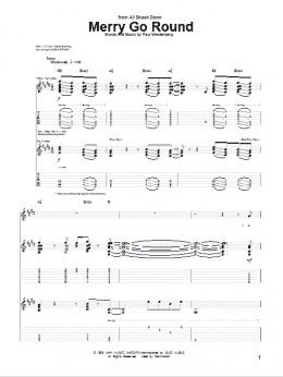 page one of Merry Go Round (Guitar Tab)
