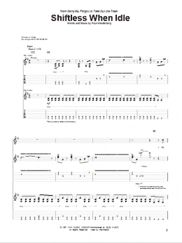 page one of Shiftless When Idle (Guitar Tab)