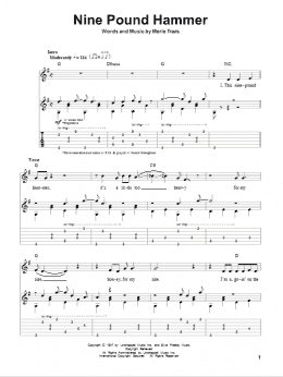 page one of Nine Pound Hammer (Guitar Tab (Single Guitar))
