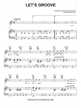 page one of Let's Groove (Piano, Vocal & Guitar Chords (Right-Hand Melody))