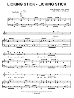 page one of Licking Stick - Licking Stick (Piano, Vocal & Guitar Chords (Right-Hand Melody))