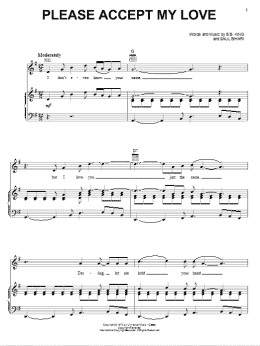 page one of Please Accept My Love (Piano, Vocal & Guitar Chords (Right-Hand Melody))