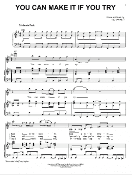 page one of You Can Make It If You Try (Piano, Vocal & Guitar Chords (Right-Hand Melody))