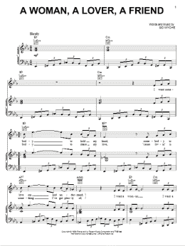 page one of A Woman, A Lover, A Friend (Piano, Vocal & Guitar Chords (Right-Hand Melody))