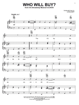 page one of Who Will Buy? (Piano, Vocal & Guitar Chords (Right-Hand Melody))