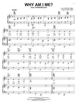 page one of Why Am I Me? (Piano, Vocal & Guitar Chords (Right-Hand Melody))