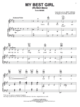 page one of My Best Girl (My Best Beau) (Piano, Vocal & Guitar Chords (Right-Hand Melody))