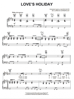 page one of Love's Holiday (Piano, Vocal & Guitar Chords (Right-Hand Melody))