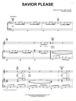 page one of Savior Please (Piano, Vocal & Guitar Chords (Right-Hand Melody))