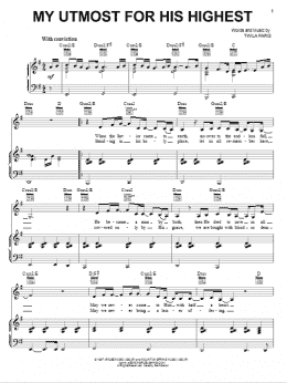 page one of My Utmost For His Highest (Piano, Vocal & Guitar Chords (Right-Hand Melody))