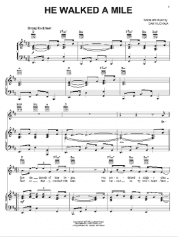page one of He Walked A Mile (Piano, Vocal & Guitar Chords (Right-Hand Melody))