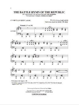 page one of Battle Hymn Of The Republic (3-Part Mixed Choir)