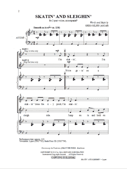 page one of Skatin' And Sleighin' (2-Part Choir)