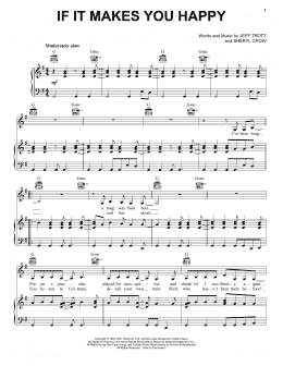 page one of If It Makes You Happy (Piano, Vocal & Guitar Chords (Right-Hand Melody))