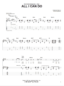 page one of All I Can Do (Guitar Tab)