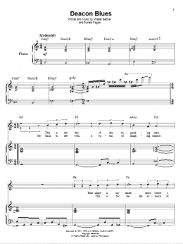 page one of Deacon Blues (Piano & Vocal)