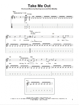 page one of Take Me Out (Guitar Tab (Single Guitar))