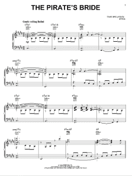 page one of The Pirates Bride (Piano, Vocal & Guitar Chords (Right-Hand Melody))