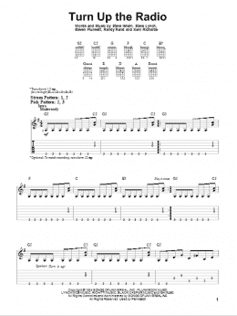 page one of Turn Up The Radio (Easy Guitar Tab)